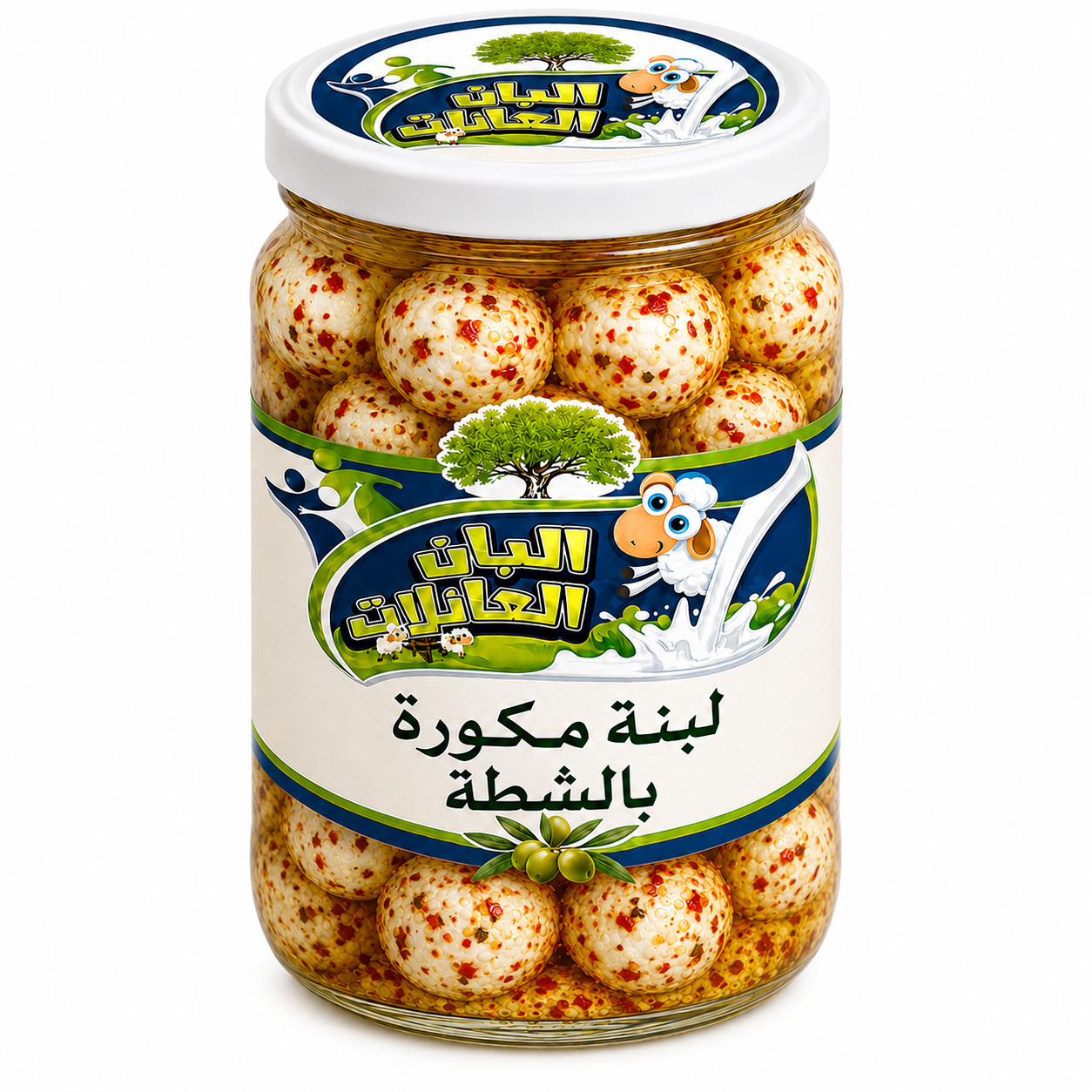 لبنة مكورة بالشطة